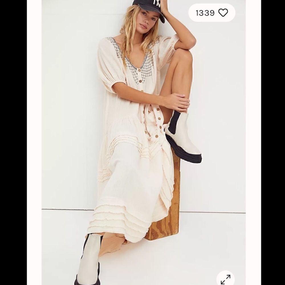 NEW FREE PEOPLE SUNDAY STROLL MAXI DRESS - Picture 2 of 6